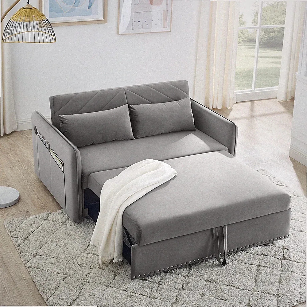 3-in-1 Convertible Pull Out Sofa Bed,Loveseat Sleeper Sofa Couch for Living Room
