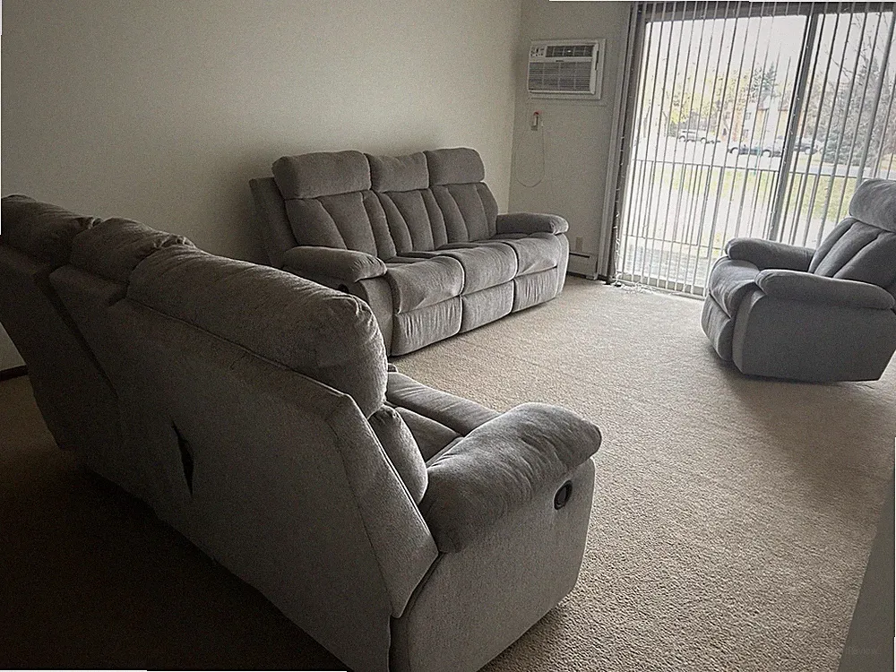 Gray Mitchiner Sofa, Loveseat and Rocking Chair Recliner For Sale