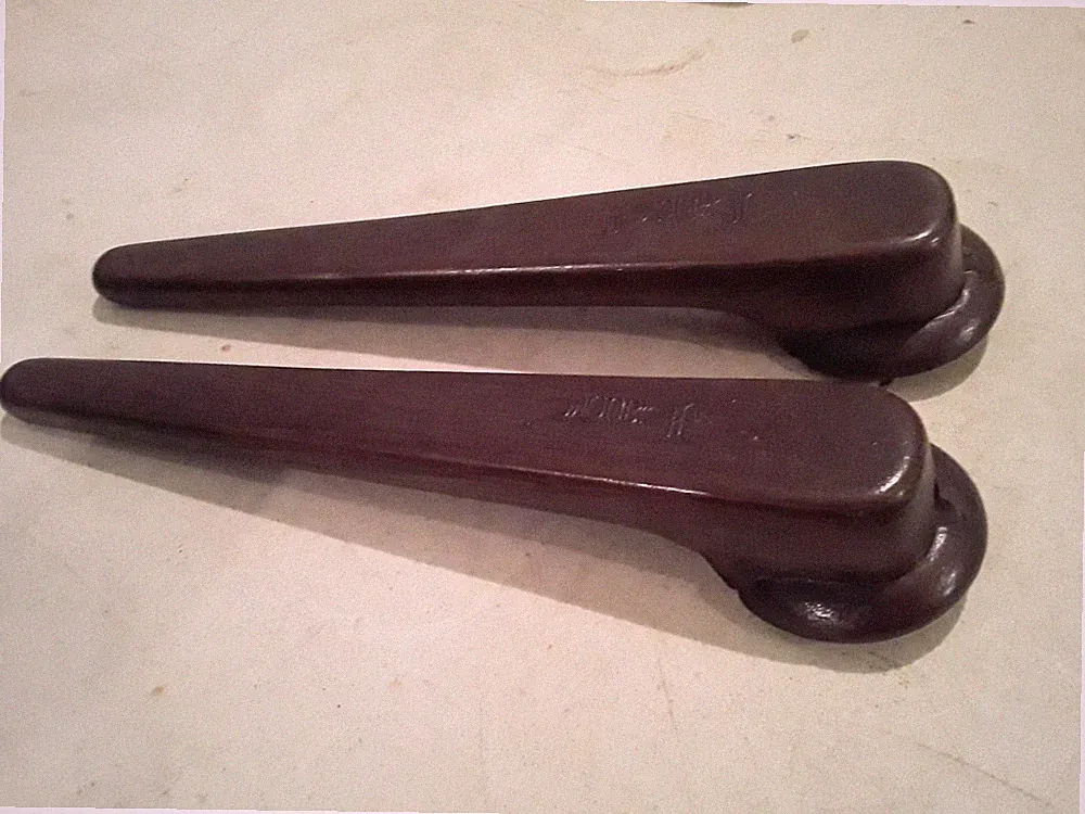 Matching Pair of Lane Dark Brown Recliner Handles OEM Fits 5/8" Square Post