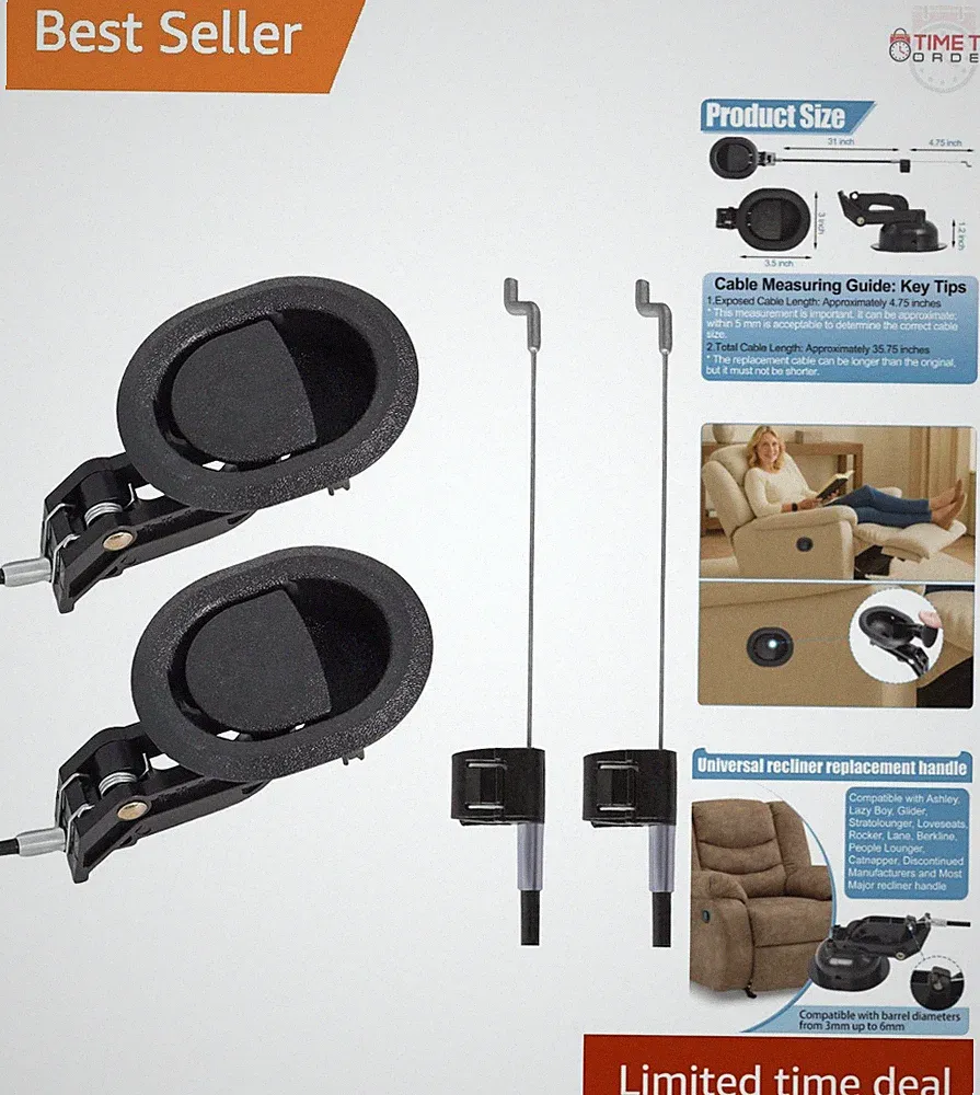 Recliner Handle Replacement Set Universal Fits Lazy Boy Ashley Sofa Chair