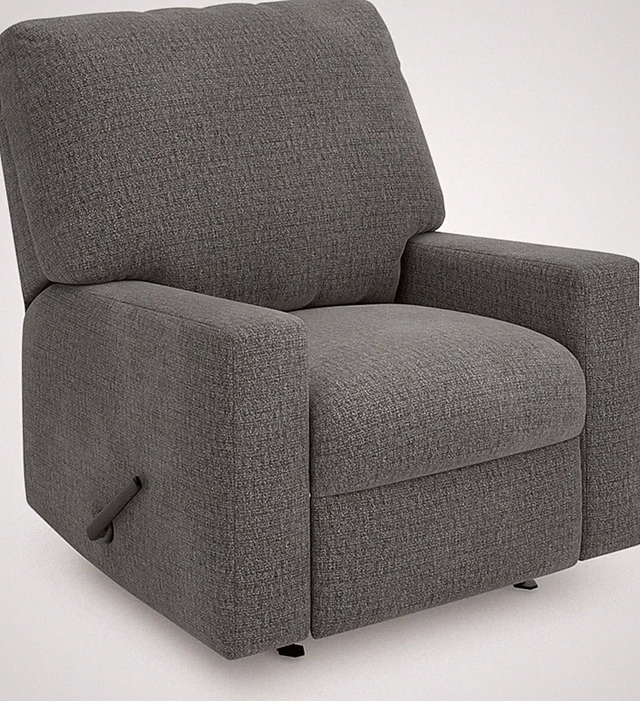 Seyler Lane Gray Urban Rocking Recliner with Adjustable Backrest