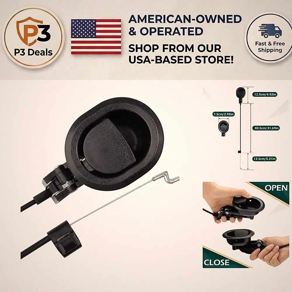 Universal Black Recliner Pull Handle - Fits Major Brands, Easy Installation